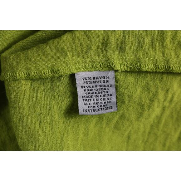 Habitat Jacket Women Small Green Swing Button Down Boho 3/4 Sleeve - Picture 6 of 7
